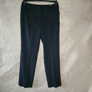 Zac & Rachel Women’s Tall Flat Front Pants – Navy, Straight Leg Stretch Fabric